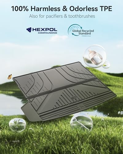 3W Tesla Model Y Juniper Floor Mats  Front Rear Cargo Liner & Seatback Protector  Custom Fit 2025 2026 Model Y Acecessories  TPE All Weather Odorless Non Slip  Black