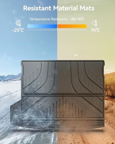 3W Tesla Model Y Juniper Floor Mats  Front Rear Cargo Liner & Seatback Protector  Custom Fit 2025 2026 Model Y Acecessories  TPE All Weather Odorless Non Slip  Black