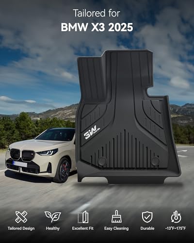 3W Tesla Model Y Juniper Floor Mats  Front Rear Cargo Liner & Seatback Protector  Custom Fit 2025 2026 Model Y Acecessories  TPE All Weather Odorless Non Slip  Black