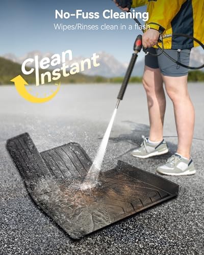 3W Tesla Model Y Juniper Floor Mats  Front Rear Cargo Liner & Seatback Protector  Custom Fit 2025 2026 Model Y Acecessories  TPE All Weather Odorless Non Slip  Black