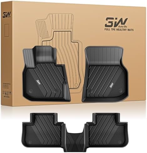 3W Tesla Model Y Juniper Floor Mats  Front Rear Cargo Liner & Seatback Protector  Custom Fit 2025 2026 Model Y Acecessories  TPE All Weather Odorless Non Slip  Black