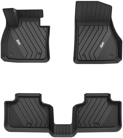 3W Tesla Model Y Juniper Floor Mats  Front Rear Cargo Liner & Seatback Protector  Custom Fit 2025 2026 Model Y Acecessories  TPE All Weather Odorless Non Slip  Black