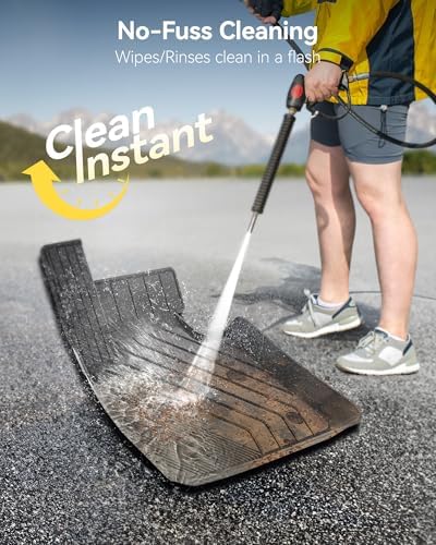 3W Tesla Model Y Juniper Floor Mats  Front Rear Cargo Liner & Seatback Protector  Custom Fit 2025 2026 Model Y Acecessories  TPE All Weather Odorless Non Slip  Black