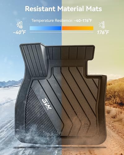 3W Tesla Model Y Juniper Floor Mats  Front Rear Cargo Liner & Seatback Protector  Custom Fit 2025 2026 Model Y Acecessories  TPE All Weather Odorless Non Slip  Black