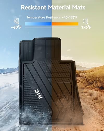 3W Tesla Model Y Juniper Floor Mats  Front Rear Cargo Liner & Seatback Protector  Custom Fit 2025 2026 Model Y Acecessories  TPE All Weather Odorless Non Slip  Black