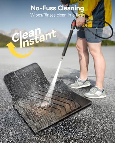 3W Tesla Model Y Juniper Floor Mats  Front Rear Cargo Liner & Seatback Protector  Custom Fit 2025 2026 Model Y Acecessories  TPE All Weather Odorless Non Slip  Black