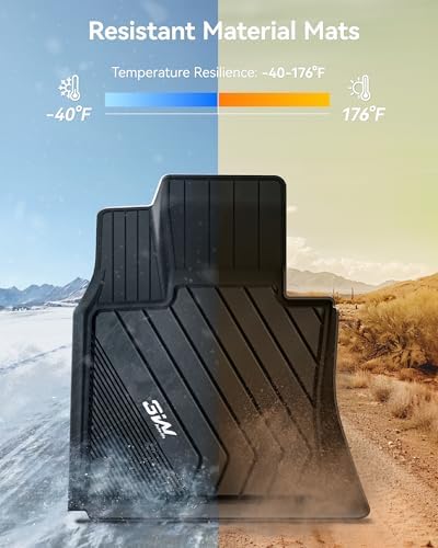 3W Tesla Model Y Juniper Floor Mats  Front Rear Cargo Liner & Seatback Protector  Custom Fit 2025 2026 Model Y Acecessories  TPE All Weather Odorless Non Slip  Black