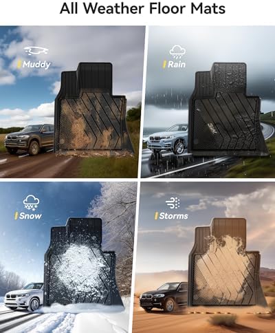 3W Tesla Model Y Juniper Floor Mats  Front Rear Cargo Liner & Seatback Protector  Custom Fit 2025 2026 Model Y Acecessories  TPE All Weather Odorless Non Slip  Black