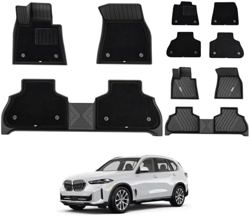 3W Tesla Model Y Juniper Floor Mats  Front Rear Cargo Liner & Seatback Protector  Custom Fit 2025 2026 Model Y Acecessories  TPE All Weather Odorless Non Slip  Black