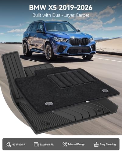 3W Tesla Model Y Juniper Floor Mats  Front Rear Cargo Liner & Seatback Protector  Custom Fit 2025 2026 Model Y Acecessories  TPE All Weather Odorless Non Slip  Black