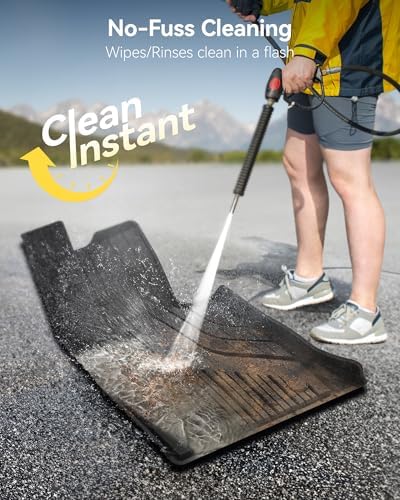 3W Tesla Model Y Juniper Floor Mats  Front Rear Cargo Liner & Seatback Protector  Custom Fit 2025 2026 Model Y Acecessories  TPE All Weather Odorless Non Slip  Black