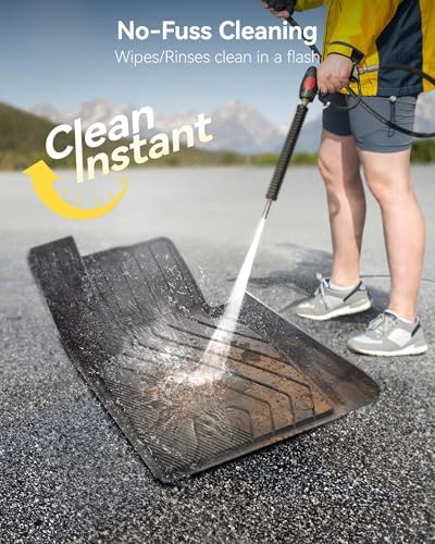 3W Tesla Model Y Juniper Floor Mats  Front Rear Cargo Liner & Seatback Protector  Custom Fit 2025 2026 Model Y Acecessories  TPE All Weather Odorless Non Slip  Black