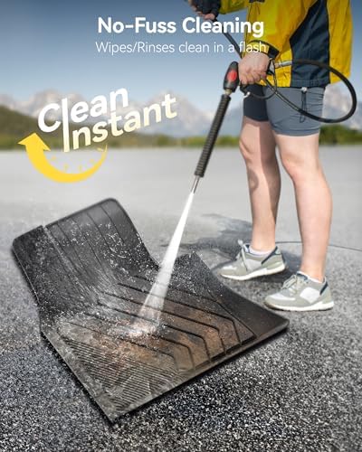 3W Tesla Model Y Juniper Floor Mats  Front Rear Cargo Liner & Seatback Protector  Custom Fit 2025 2026 Model Y Acecessories  TPE All Weather Odorless Non Slip  Black