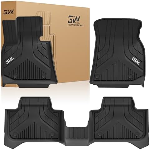 3W Tesla Model Y Juniper Floor Mats  Front Rear Cargo Liner & Seatback Protector  Custom Fit 2025 2026 Model Y Acecessories  TPE All Weather Odorless Non Slip  Black