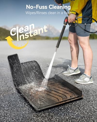 3W Tesla Model Y Juniper Floor Mats  Front Rear Cargo Liner & Seatback Protector  Custom Fit 2025 2026 Model Y Acecessories  TPE All Weather Odorless Non Slip  Black