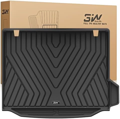 3W Tesla Model Y Juniper Floor Mats  Front Rear Cargo Liner & Seatback Protector  Custom Fit 2025 2026 Model Y Acecessories  TPE All Weather Odorless Non Slip  Black