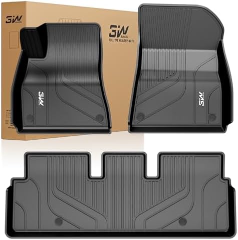 3W Tesla Model Y Juniper Floor Mats Not for Standard   Front Rear Cargo Liner & Seatback Protector  Custom Fit 2025 2026 Model Y Acecessories  TPE All Weather Odorless Non Slip