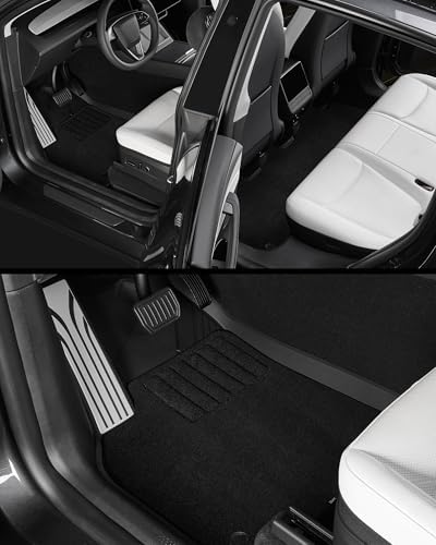 3W Tesla Model Y Juniper Floor Mats not for Standard   Metal Pedal  Carpets Double Layer  2025 2026 Model Y Accessories  TPE All Weather Waterproof Custom Fit Liners  Vigormold 
