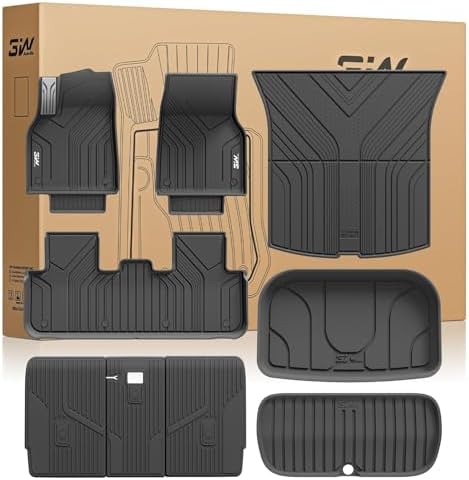 3W Tesla Model Y Juniper Floor Mats not for Standard   Metal Pedal  Carpets Double Layer  2025 2026 Model Y Accessories  TPE All Weather Waterproof Custom Fit Liners  Vigormold 
