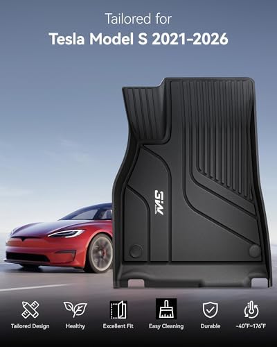 3W Tesla New Model Y Juniper Floor Mats and Cargo Liners  Full Set TPE Floor Liner for 2025 2026 Model Y  Cargo Mats and Seat Back Cover Protector  Car Mats for 2026 Tesla Model Y Juniper Accseeories