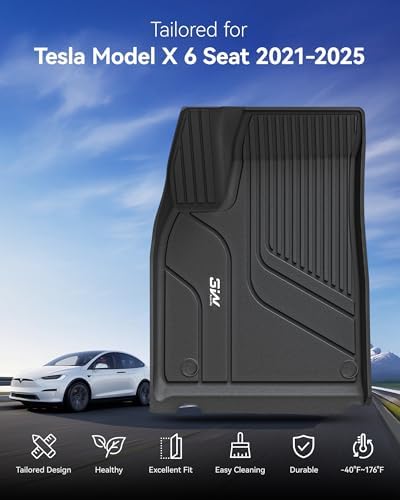 3W Tesla New Model Y Juniper Floor Mats and Cargo Liners  Full Set TPE Floor Liner for 2025 2026 Model Y  Cargo Mats and Seat Back Cover Protector  Car Mats for 2026 Tesla Model Y Juniper Accseeories