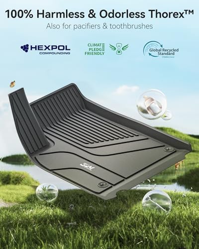 3W Tesla New Model Y Juniper Floor Mats and Cargo Liners  Full Set TPE Floor Liner for 2025 2026 Model Y  Cargo Mats and Seat Back Cover Protector  Car Mats for 2026 Tesla Model Y Juniper Accseeories