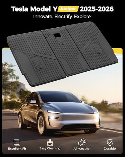 3W Tesla New Model Y Juniper Floor Mats and Cargo Liners  Full Set TPE Floor Liner for 2025 2026 Model Y  Cargo Mats and Seat Back Cover Protector  Car Mats for 2026 Tesla Model Y Juniper Accseeories