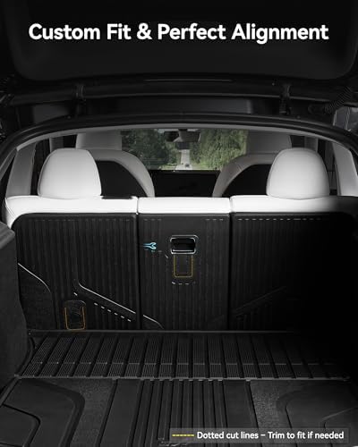 3W Tesla New Model Y Juniper Floor Mats and Cargo Liners  Full Set TPE Floor Liner for 2025 2026 Model Y  Cargo Mats and Seat Back Cover Protector  Car Mats for 2026 Tesla Model Y Juniper Accseeories