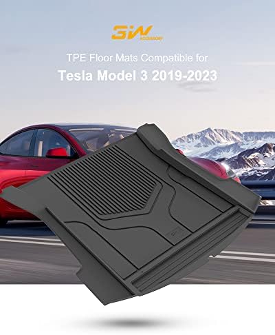 3W Tesla New Model Y Juniper Floor Mats and Cargo Liners  Full Set TPE Floor Liner for 2025 2026 Model Y  Cargo Mats and Seat Back Cover Protector  Car Mats for 2026 Tesla Model Y Juniper Accseeories