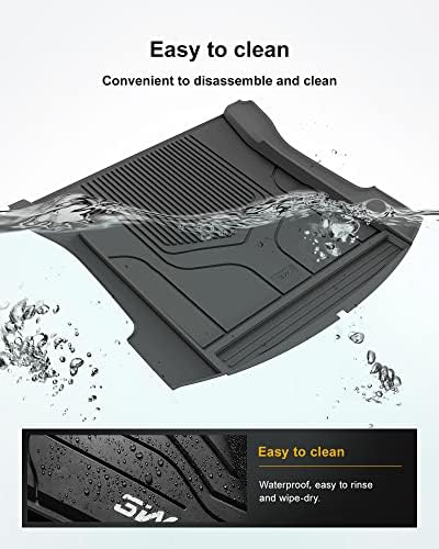 3W Tesla New Model Y Juniper Floor Mats and Cargo Liners  Full Set TPE Floor Liner for 2025 2026 Model Y  Cargo Mats and Seat Back Cover Protector  Car Mats for 2026 Tesla Model Y Juniper Accseeories