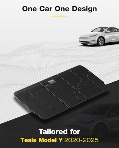 3W Tesla New Model Y Juniper Floor Mats and Cargo Liners  Full Set TPE Floor Liner for 2025 2026 Model Y  Cargo Mats and Seat Back Cover Protector  Car Mats for 2026 Tesla Model Y Juniper Accseeories
