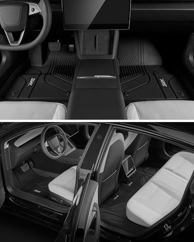 3W Tesla New Model Y Juniper Floor Mats and Cargo Liners  Full Set TPE Floor Liner for 2025 2026 Model Y  Cargo Mats and Seat Back Cover Protector  Car Mats for 2026 Tesla Model Y Juniper Accseeories