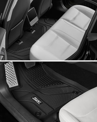 3W Tesla New Model Y Juniper Floor Mats and Cargo Liners  Full Set TPE Floor Liner for 2025 2026 Model Y  Cargo Mats and Seat Back Cover Protector  Car Mats for 2026 Tesla Model Y Juniper Accseeories