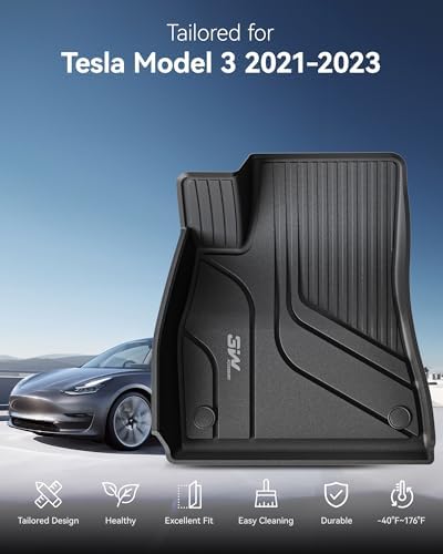 3W Tesla New Model Y Juniper Floor Mats and Cargo Liners  Full Set TPE Floor Liner for 2025 2026 Model Y  Cargo Mats and Seat Back Cover Protector  Car Mats for 2026 Tesla Model Y Juniper Accseeories