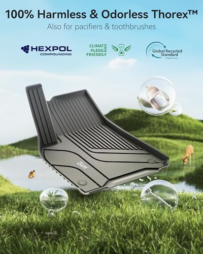 3W Tesla New Model Y Juniper Floor Mats and Cargo Liners  Full Set TPE Floor Liner for 2025 2026 Model Y  Cargo Mats and Seat Back Cover Protector  Car Mats for 2026 Tesla Model Y Juniper Accseeories