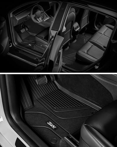 3W Tesla New Model Y Juniper Floor Mats and Cargo Liners  Full Set TPE Floor Liner for 2025 2026 Model Y  Cargo Mats and Seat Back Cover Protector  Car Mats for 2026 Tesla Model Y Juniper Accseeories