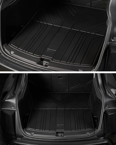 3W Tesla New Model Y Juniper Floor Mats and Cargo Liners  Full Set TPE Floor Liner for 2025 2026 Model Y  Cargo Mats and Seat Back Cover Protector  Car Mats for 2026 Tesla Model Y Juniper Accseeories