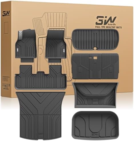 3W Tesla New Model Y Juniper Floor Mats and Cargo Liners  TPE Floor Liner for 2025 2026 Model Y  Trunk Mats & Seat Back Cover Protector  Tesla Model Y Juniper Accseeories Not For Standard   Vigormold 