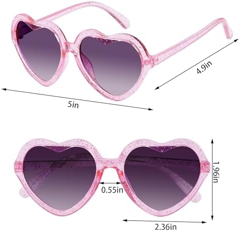 3 Pairs Kids Sunglasses Lovely Cute Girls Toddlers Glasse for Party Birthday Outdoor Beach Eyewear