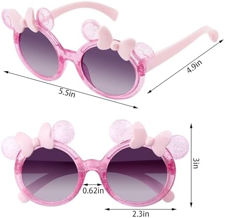 3 Pairs Kids Sunglasses Lovely Cute Girls Toddlers Glasse for Party Birthday Outdoor Beach Eyewear