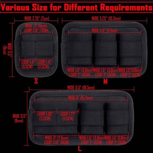 3 Piece EDC Elastic Bag Insert Pouch Panel Hook Backed Accessories Holder  Tactical Backpack Insert Modular Organizers and Storage Pouch