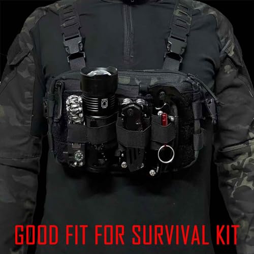 3 Piece EDC Elastic Bag Insert Pouch Panel Hook Backed Accessories Holder  Tactical Backpack Insert Modular Organizers and Storage Pouch