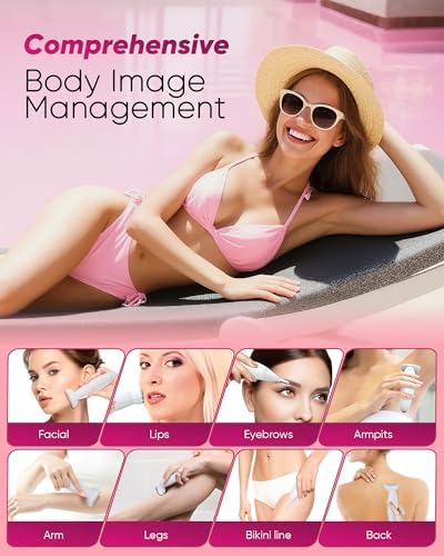 3 in 1 Bikini Trimmer for Women  Electric Razors for Women with Display  Painless Bikini Trimmer  USB Charging  Electric Shaver for Woman Shaver for Woman for Face  IPX7 Waterproof White