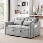 3 in 1 Convertible Sofa Bed Velvet Loveseat Pull Out Sofa Bed Sleeper Sofa Couch