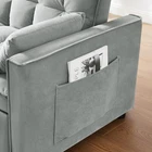 3 in 1 Convertible Sofa Bed Velvet Loveseat Pull Out Sofa Bed Sleeper Sofa Couch