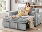 3 in 1 Convertible Sofa Bed Velvet Loveseat Pull Out Sofa Bed Sleeper Sofa Couch