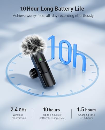 Mini micrófono, micrófonos Lavalier inalámbricos 3 en 1 para iPhone, iPad, cámara y dispositivos Android, micrófono de solapa con reducción de ruido