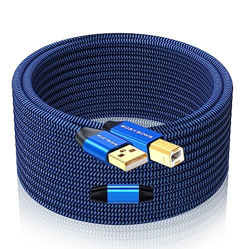 40ft Active USB A to B Cable   High Speed Long Printer USB