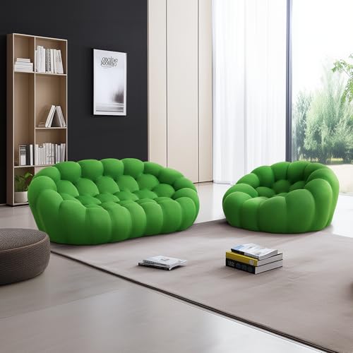 47 Bubble Sofa  Oversized Single Lazy Sofa  Modern Mesh Fabric 3D Honeycomb Shape Floor Couch  No Assembly Required Couch for Living Room  Office