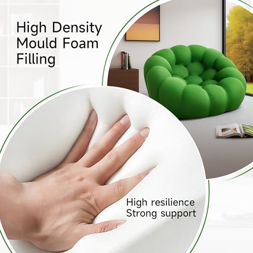 47 Bubble Sofa  Oversized Single Lazy Sofa  Modern Mesh Fabric 3D Honeycomb Shape Floor Couch  No Assembly Required Couch for Living Room  Office